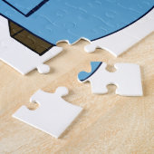 家族の休暇2020ソファのウイルスおもしろいジョーク ジグソーパズル (側面)