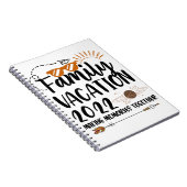 家族の休暇2022思い出を作る旅のマッチング ノートブック (右側)