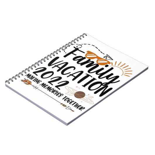 家族の休暇2022思い出を作る旅のマッチング ノートブック (左側)