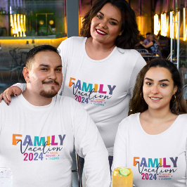 家族の休暇2024一緒に思い出を作る Tシャツ