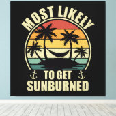 家族の休暇2024最も日焼け可能性が高い キャンバスプリント (インサイチュ (ウッドフロア))