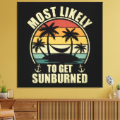 家族の休暇2024最も日焼け可能性が高い キャンバスプリント (インサイチュ (リビング))