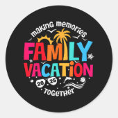 家族の休暇2025一緒に思い出を作るMatc ラウンドシール (正面)