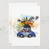 家族の休暇 一緒に思い出を作る - 家族 招待状 (正面/裏面)