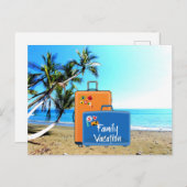 家族の休暇、熱帯の風景、 ポストカード (正面/裏面)