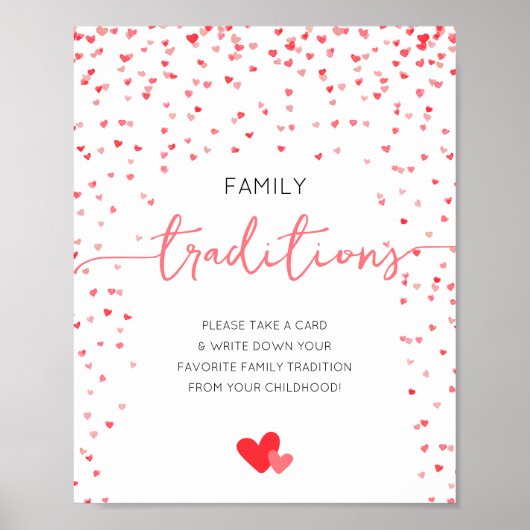 家族の伝統サイン赤ちゃんシャワー ポスター (正面)