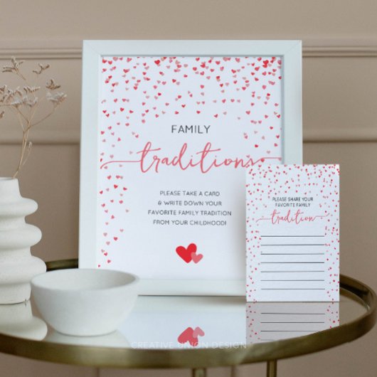 家族の伝統サイン赤ちゃんシャワー ポスター