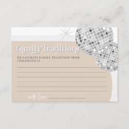 家族の伝統ディスコ赤ちゃんシャワーゲームカード エンクロージャーカード