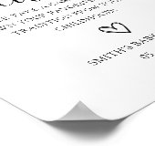 家族の伝統ベビーシャワーのサイン ポスター (角)