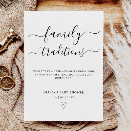 家族の伝統ベビーシャワーゲーム印刷可能 招待状