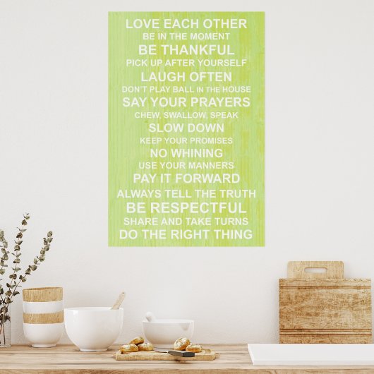 家族の価値ポスター ポスター (キッチン)