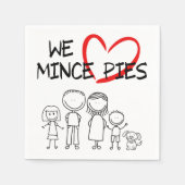 家族の価値 – 私たちはミンチェパイを愛 スタンダードカクテルナプキン (正面)