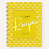 家族の個人用設定の名前レシピ帳 ノートブック (正面)