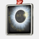 家族の全体食は名前を加えます メタルオーナメント (左)