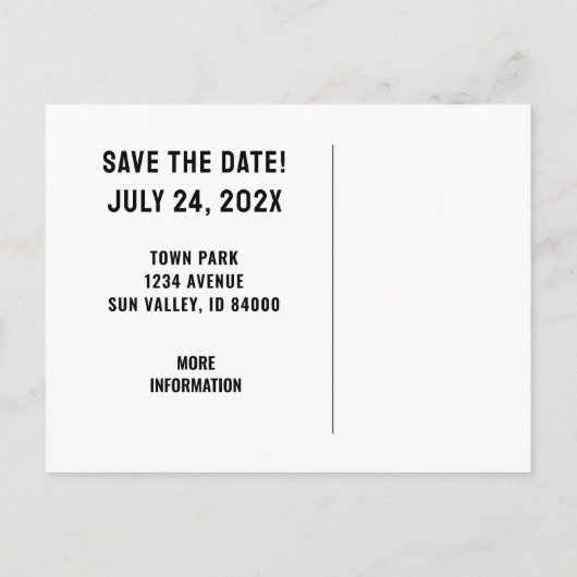 家族の再会のお知らせ 案内ポストカード (裏面)