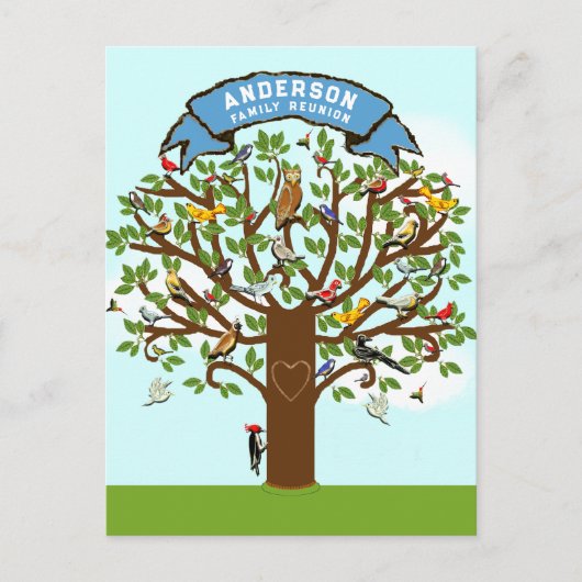 家族の再会のお知らせ 案内ポストカード (正面)