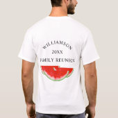家族の再会のスイカ Tシャツ (裏面)
