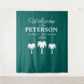 家族の再会の写真用背景のアイデアへようこそ タペストリー (正面)