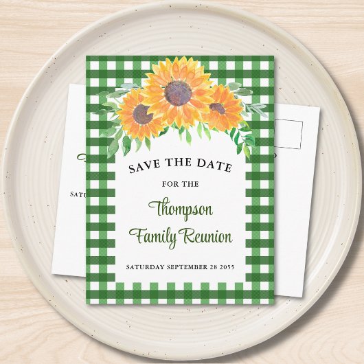 家族の再会ひまわりSave The Date 案内ポストカード