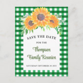 家族の再会ひまわりSave The Date 案内ポストカード (正面)
