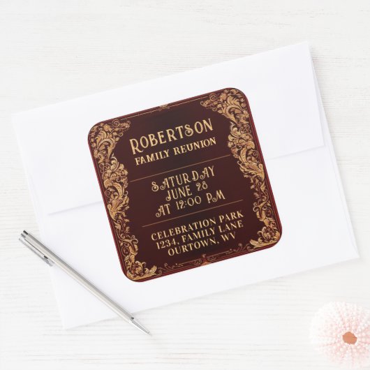 家族の再会コレクション スクエアシール (封筒)