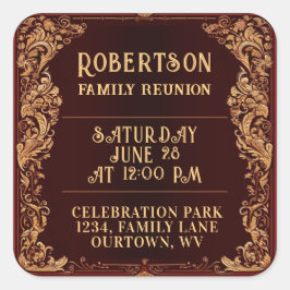 家族の再会コレクション スクエアシール