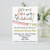 家族の再会デザイン 招待状 (スタンド正面)