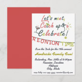 家族の再会デザイン 招待状 (正面/裏面)