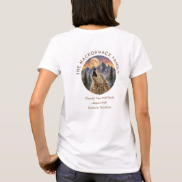 家族の再会バケーション ワイルドウルフ マウンテンサンセット Tシャツ
