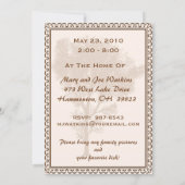 家族の再会パーティーの招待状 招待状 (裏面)