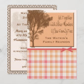 家族の再会パーティーの招待状 招待状 (正面/裏面)