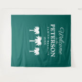 家族の再会フォトバックドロップのアイデアへようこそ タペストリー (正面(横))