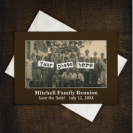 家族の再会写真テンプレートのお知らせ 招待状