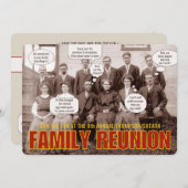家族の再会 - あなたの写真を使ったユーモアあふれる招待状 招待状 (正面/裏面)