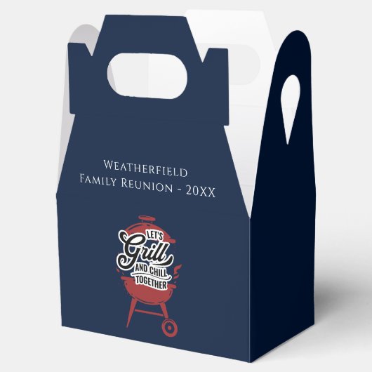 家族の再会 年間 BBQ 夏の庭でのパーティー フェイバーボックス (オープン)