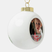 家族の写パーソナライズされた真 セラミックボールオーナメント (左)