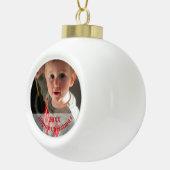 家族の写パーソナライズされた真 セラミックボールオーナメント (右)