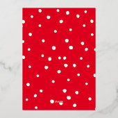 家族の写真おもしろいエレガント書JOY金ゴールド背 箔シーズンカード (裏面)