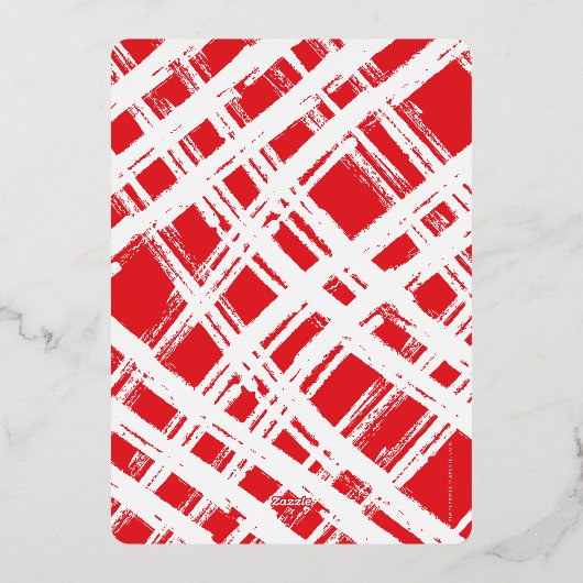 家族の写真おもしろい子供モダン書メリー赤 箔シーズンカード (裏面)