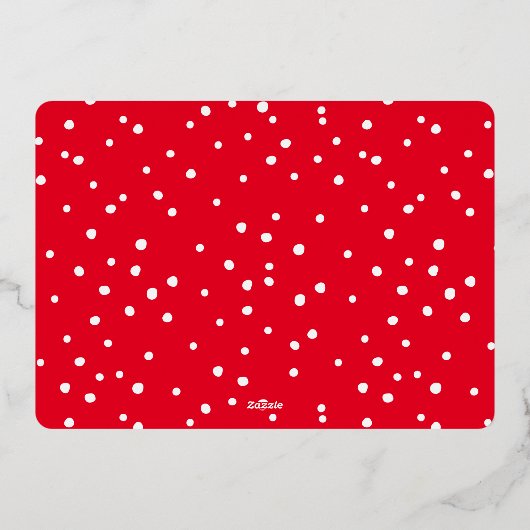 家族の写真おもしろい書メリークリスマスレッド 箔シーズンカード (裏面)