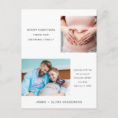 家族の写真が増えることを期待するメリー・クリスマス シーズンポストカード (正面)