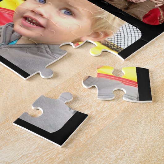 家族の写真ここに写真をコラージュ ジグソーパズル (側面)