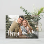 家族の写真で新年を迎える シーズンカード (スタンド正面)