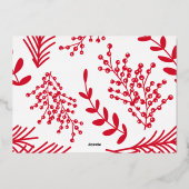 家族の写真で最も幸せなクリスマスフォト金ゴールド 箔シーズンカード (裏面)