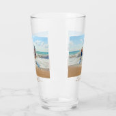 家族の写真とカスタム文字ガラス タンブラーグラス (左)