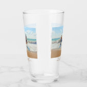 家族の写真とカスタム文字ガラス タンブラーグラス (右)