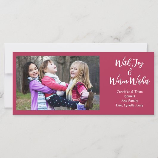 家族の写真とクリスマスの喜び | あたたかい願い (正面)