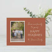 家族の写真とクリスマスの挨拶 シーズンカード (スタンド正面)