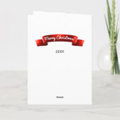 家族の写真とクリスマスカーカスタムドの挨拶 カード (裏面)