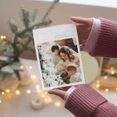 家族の写真とシンプルな喜び | 幸せなホリデーシーズン 箔シーズンカード